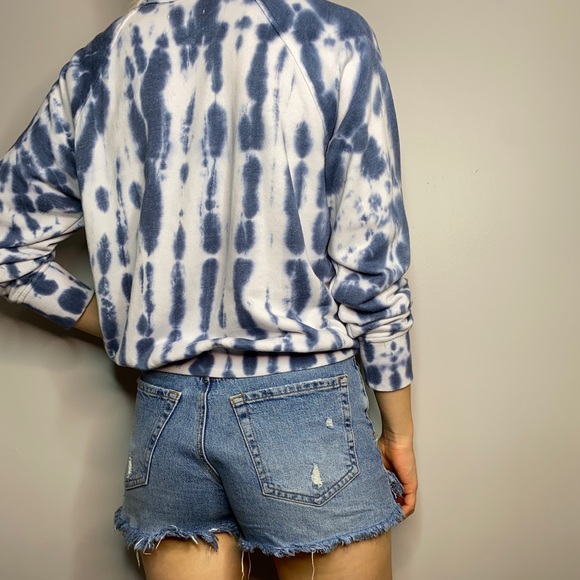 Lou&Grey Blue and White Tie-dye Crew Neck. - Picture 3 of 6